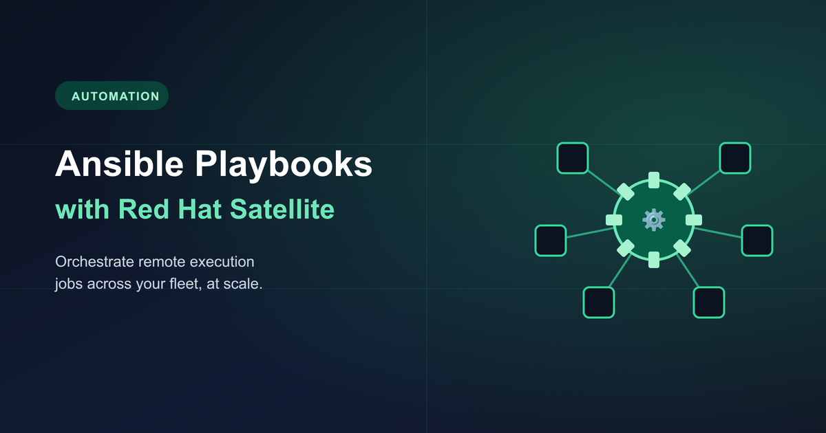 Run Ansible playbooks Using Red Hat Satellite 