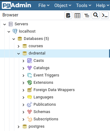 list database list